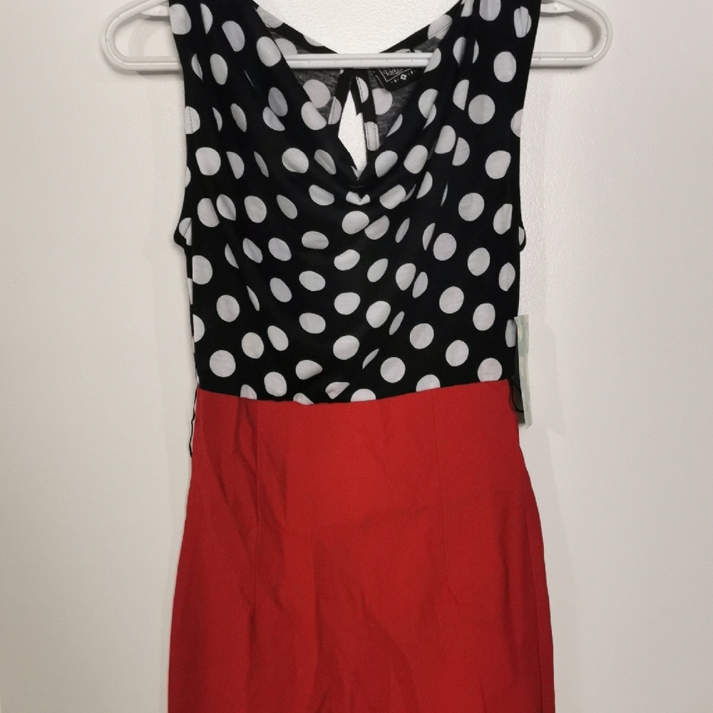 RockSteady Red and Black Midi Dress